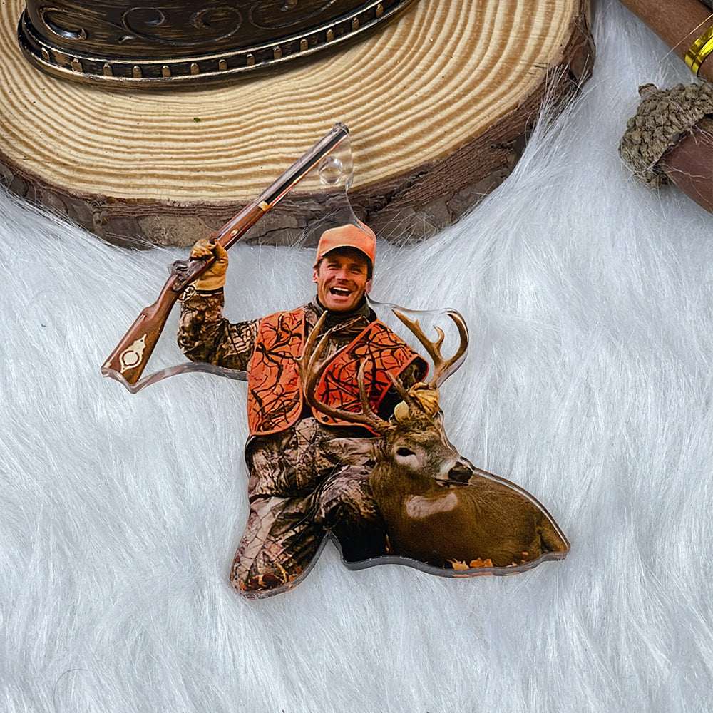 Custom Photo Gifts For Hunting Lovers Ornament 172acvp140924 - Ornament - GoDuckee