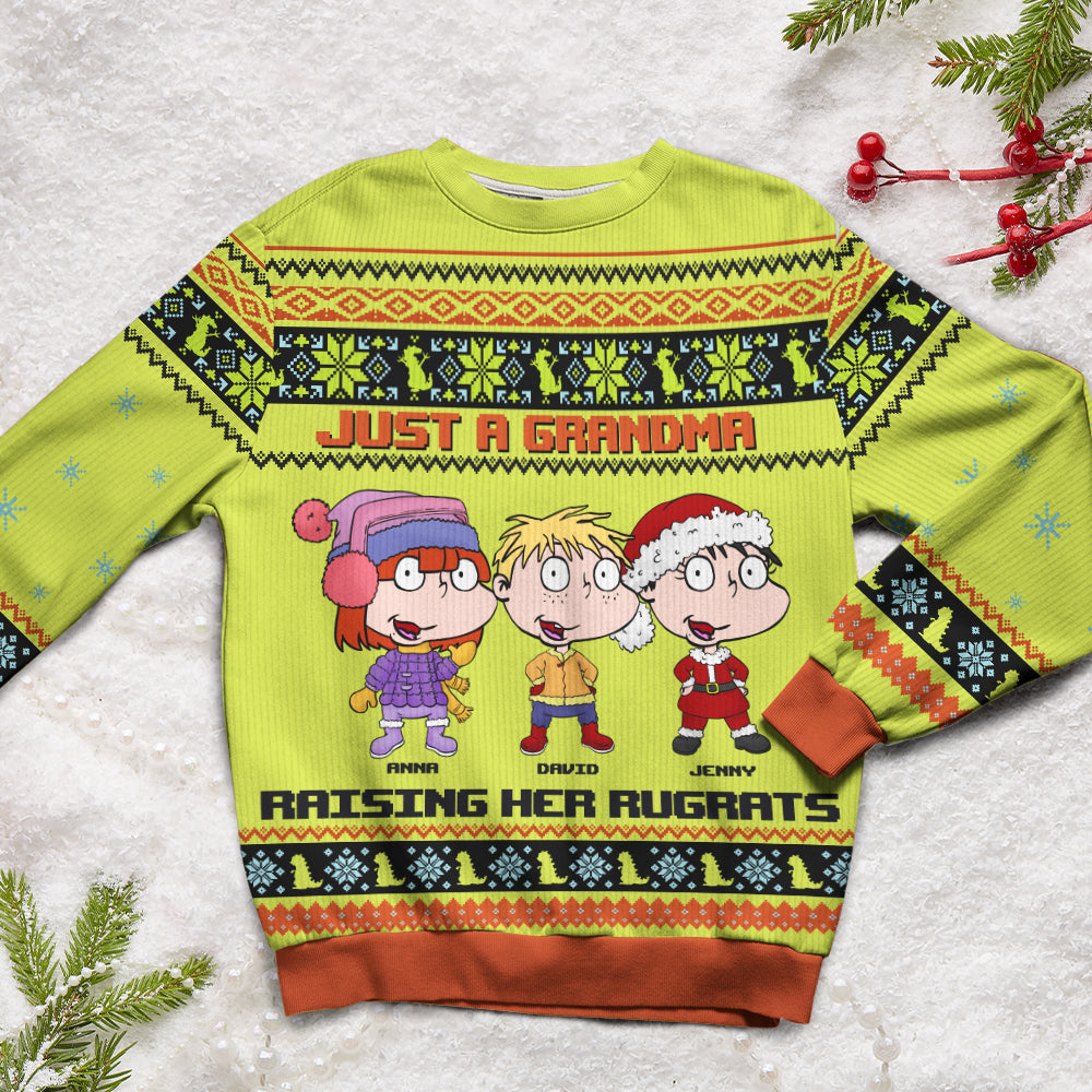 Personalized Gifts For Grandma Ugly Sweater 03tgtn221024hg - Ugly Christmas Sweater - GoDuckee