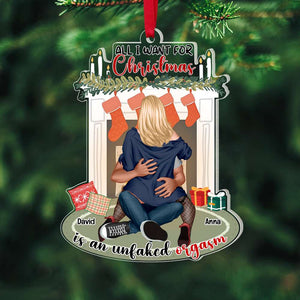 Naughty Couple Personalized Ornament All I Want For Christmas, Christmas Gift For Couple 02QHPU081123HH - Ornament - GoDuckee