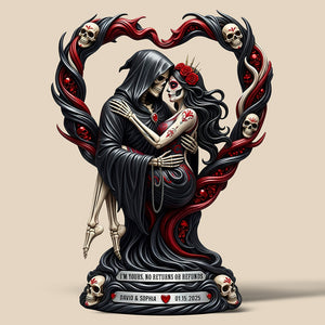 Love To Death Acrylic Plaque Personalized Gifts For Couple 05TGQN180625 - Shaped Plaques - GoDuckee