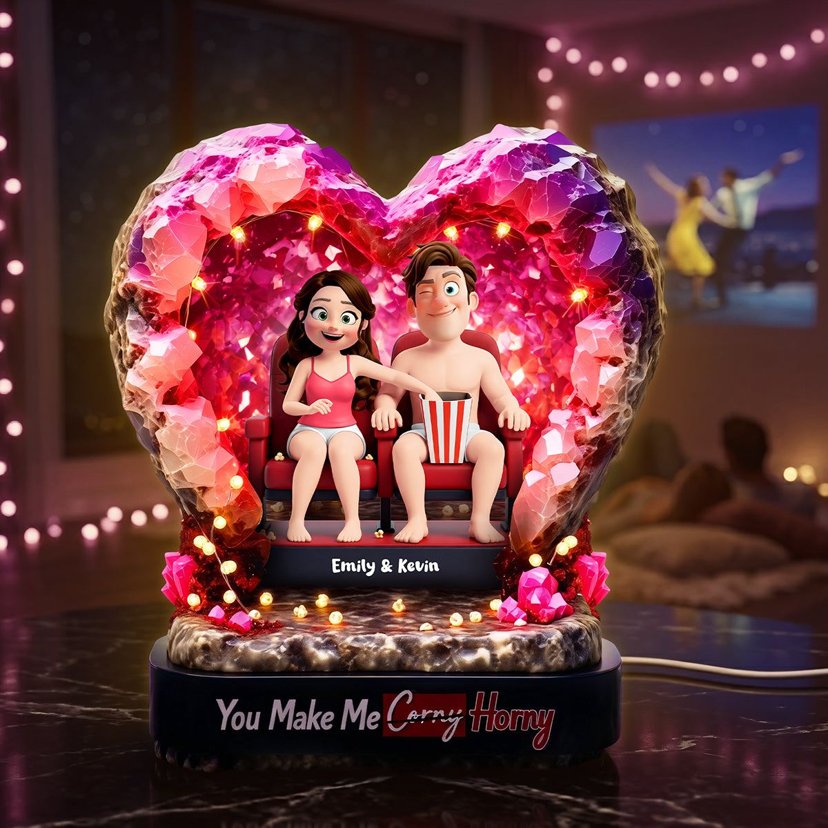 Naughty Couple Acrylic Light Box - Personalized Gifts For Couple 02huta250626 - Light Box - GoDuckee