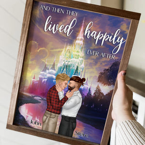 Couple And They Lived Happily Ever After 01dnpo120623 Personalized Canvas Print - Poster & Canvas - GoDuckee