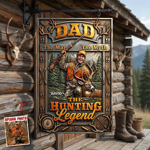 The Hunting Legend Metal Sign - Custom Photo Gifts For Hunting Dads 04hudt040526 - Metal Signs - GoDuckee
