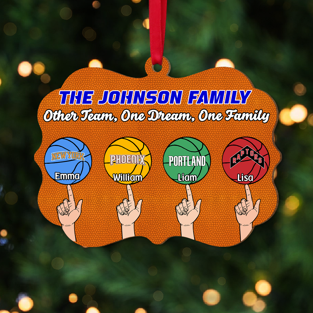 Personalized Gifts For Basketball Family Christmas Ornament 03ohpu161024 - Ornament - GoDuckee