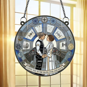 Galaxy Couple Suncatcher - Personalized Gifts For Couple 01ohtn140625 - Ornament - GoDuckee