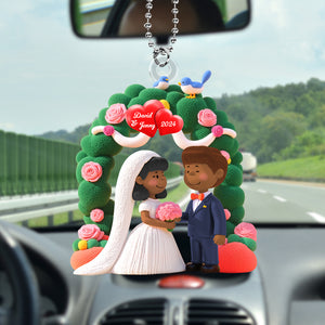 Personalized Gifts For Newlywed Couple Car Ornament 03katn161224 - Ornament - GoDuckee