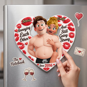 Sweet & Naughty Acrylic Fridge Magnet - Personalized Gifts For Couple 03HUTA210726 - Fridge Magnet - GoDuckee