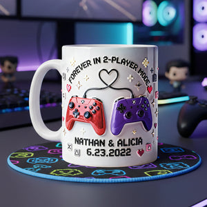 Game Controller Couple Coffee Mug - Personalized Gifts For Couple 03nata060126 - Coffee Mug - GoDuckee