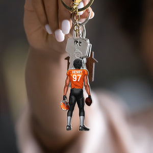 Personalized Gifts For Football Player Keychain 02acqn111224tm - Keychains - GoDuckee