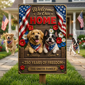 Welcome To Our Home Metal Sign - Custom Photo 250 USA 05TYLU310326 - Metal Signs - GoDuckee