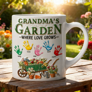 Grandma's Garden Coffee Mug - Personalized Gifts For Grandma 02totn030226-Homacus