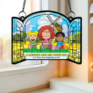 Personalized Gifts For Mom Acrylic Suncatcher Love Will Never End 02XQLU241224HH - Ornament - GoDuckee