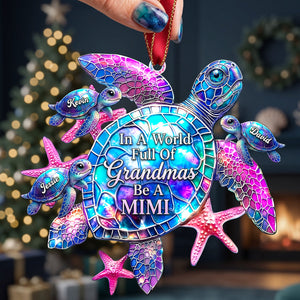 Grandma Turtle Christmas Ornament - Personalized Gifts For Grandma 04huta240826