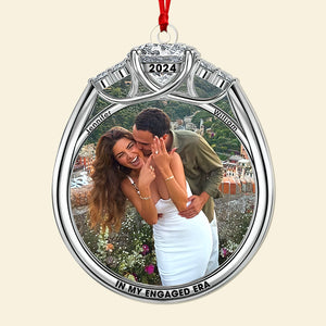 Custom Photo Gifts For Couple Acrylic Ornament, In My Engaged Era Ring 02tgqn170924 - Ornament - GoDuckee