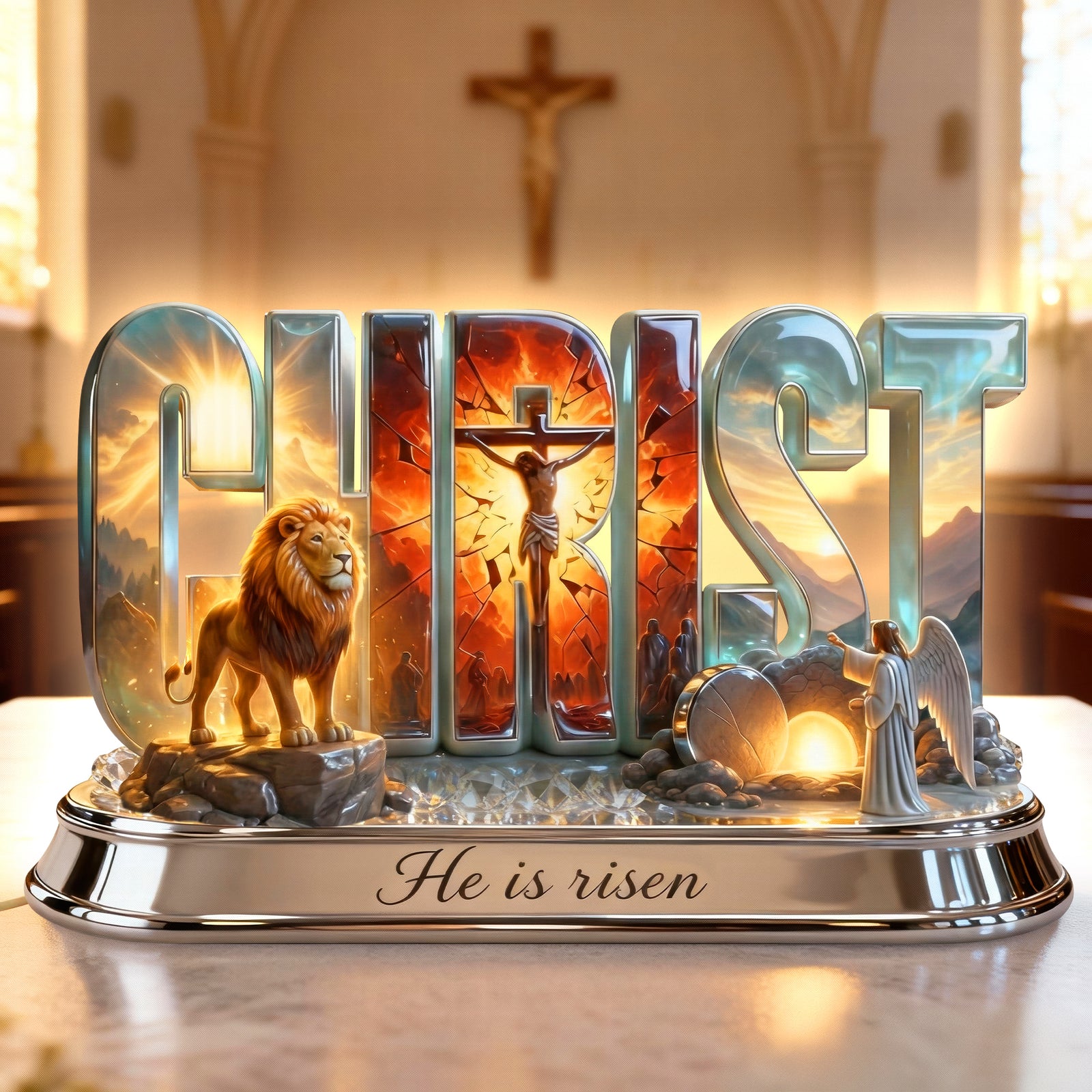 Jesus Christ Resurrection Holy Light Box, Easter Gift For Christians 03qhqn280126 - Light Box - GoDuckee