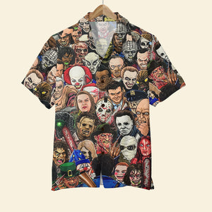 Horror Movie Character Hawaiian Shirt, Funny Gift, Halloween Outfit For Horror Fans 10huhn140623 - Hawaiian Shirts - GoDuckee