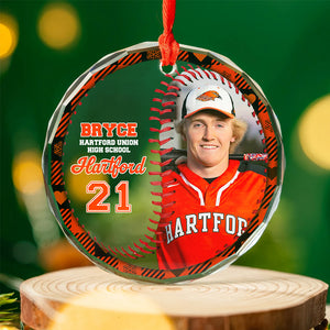 Custom Photo Gifts For Baseball Lovers Christmas Ornament 04ACDT081024 - Ornament - GoDuckee