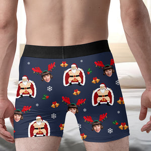 Custom Photo Gifts For Men Boxer Christmas Jingle Bells 07xqqn100924 - Boxer Briefs - GoDuckee