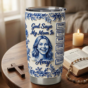 Toile De Jouy Christian Tumbler - Custom Photo Gifts For Mom And Grandma 01tylu030426 - Tumbler Cup - GoDuckee