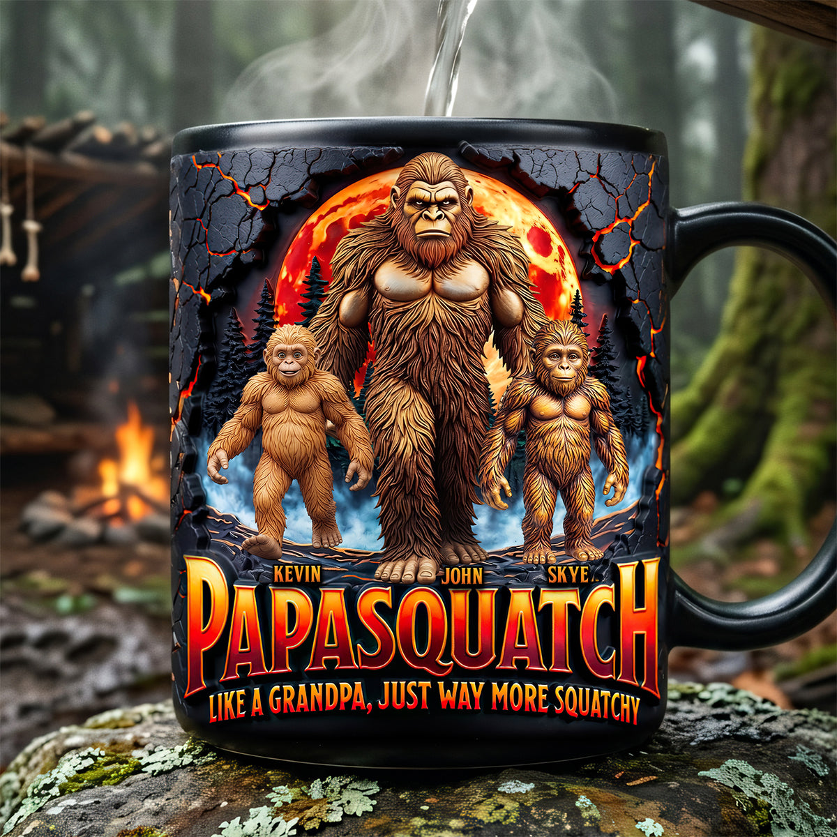 Forest Squatch Dad Magic Coffee Mug - Personalized Gift For Dads 01HUTA220526 - Coffee Mug - GoDuckee
