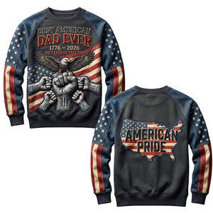 Best American Dad Shirt - Personalized Gifts For Father Day Sweatshirt 04PAQN280226 - AOP Products - GoDuckee