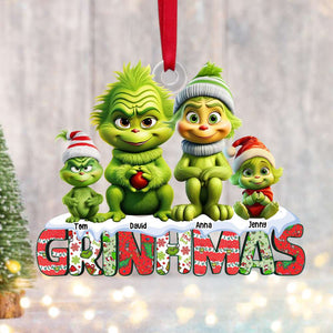 Personalized Gifts For Family, Green Monsters Family Acrylic Ornament 04OHTN211124 - Ornament - GoDuckee