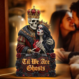 Gothic Skeleton Couple Acrylic Light Box – Personalized Gifts For Couple 04huqn091225 - Light Box - GoDuckee