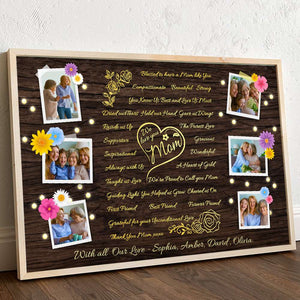 Custom Photo Gifts For Mom Personalized Canvas Print Bless To Have A Mom Like You - Canvas Print - GoDuckee