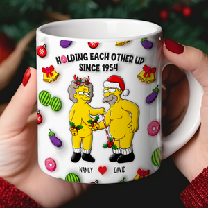 Personalized Christmas Gifts For Naughty Old Couple Inflated Mug 02kapu091024pa - Coffee Mug - GoDuckee