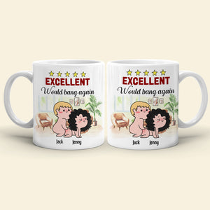 Excellent Would Bang Again - Personalized Couple Mug - Gift For Funny Couple - Coffee Mug - GoDuckee