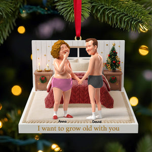 Personalized Funny Gifts For Old Couple Christmas Ornament 05natn231025 - Ornament - GoDuckee
