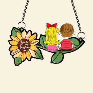 Personalized Gift For Couple Acrylic Suncatcher Ornament You're My Sunshine 02KAQN061224HG - Ornament - GoDuckee