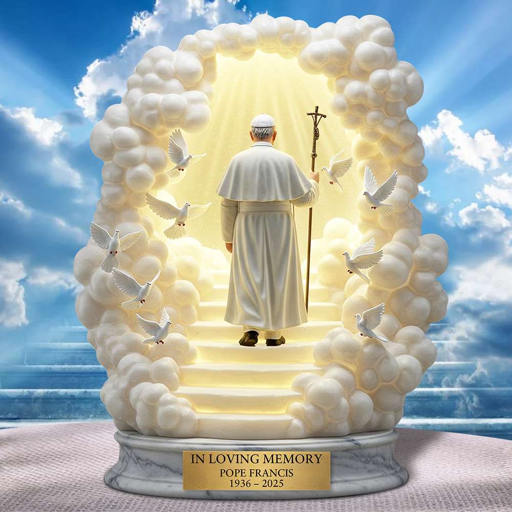 In Loving Memory Of Pope Francis Acrylic Plaque 04QHDT210425 - Shaped Plaques - GoDuckee