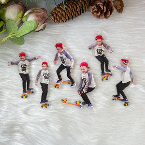 Custom Photo Gifts for Skateboarders Ornament 08acvp140924 Christmas Skater Gift - Ornament - GoDuckee