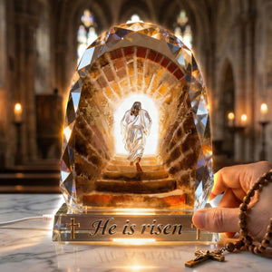 Jesus Christ Step Out The Tomb Acrylic Light Box - Easter Gifts For Christians 04QHQN050326 - Light Box - GoDuckee