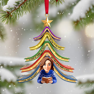 Reading Girl Personalized Gifts For Book Lovers Christmas Ornament 03ohtn271025 - Ornament - GoDuckee