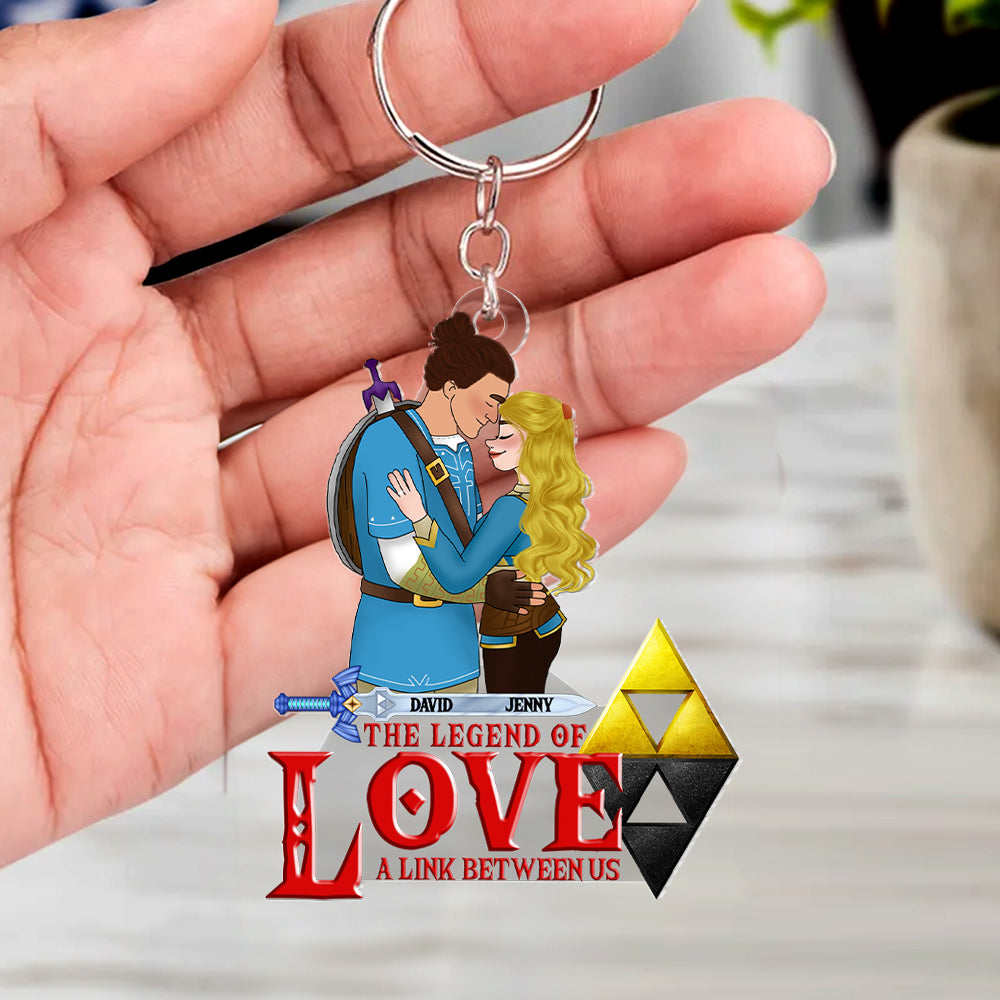 Personalized Gifts For Couple Keychain 04qhtn061224hg Gaming Couple Love Legend - Keychains - GoDuckee