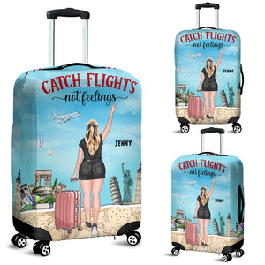 Catch Flights Not Feelings Personalized Travelling Luggage Cover Gift For Travel Lover - Tote Bag - GoDuckee