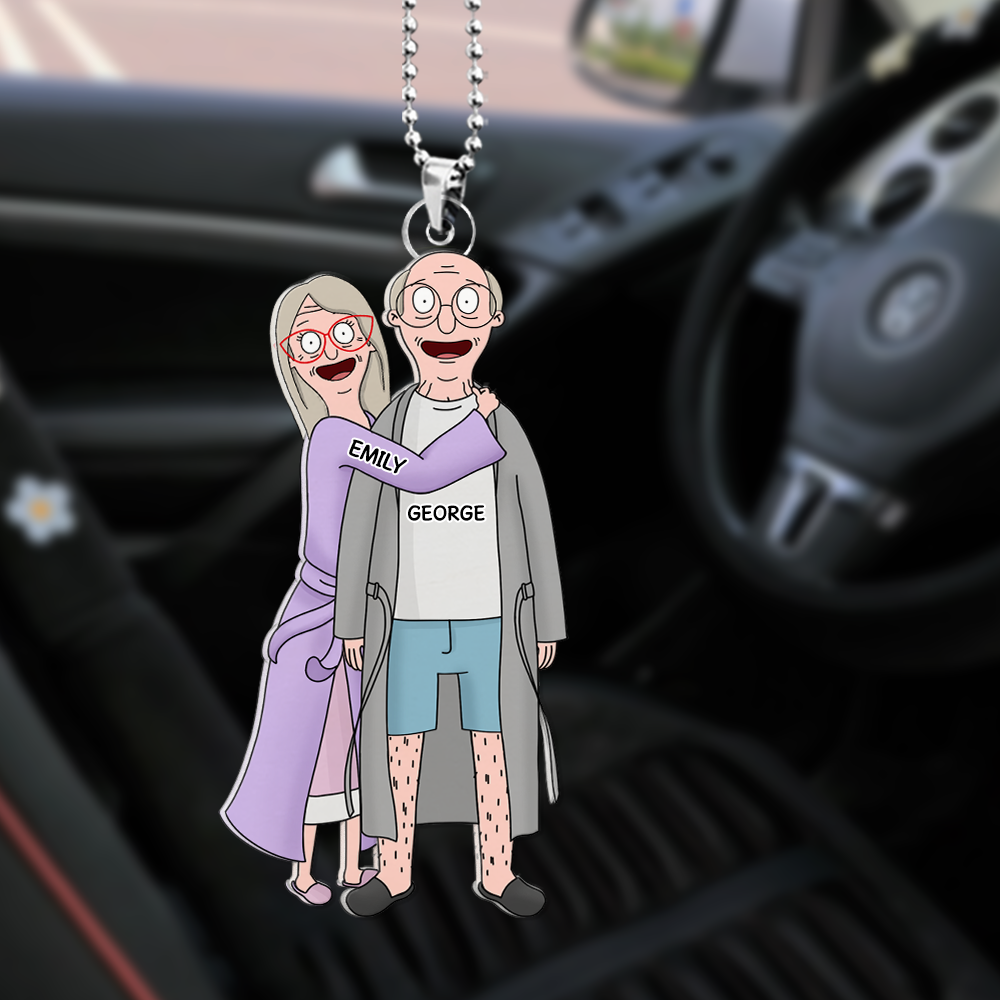 Personalized Gifts For Couple Car Ornament 01qhhu241224hg - Ornament - GoDuckee