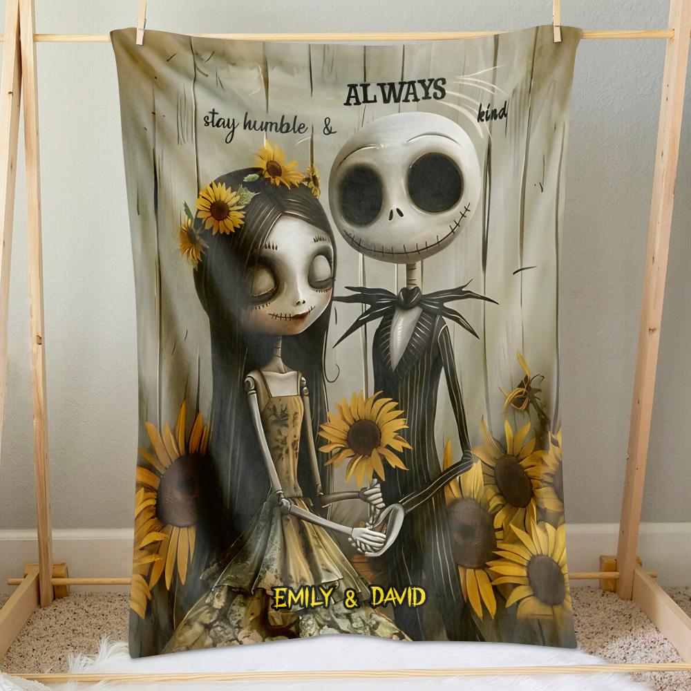 Personalized Halloween Gifts For Couple Blanket 85acpu290824 - Blanket - GoDuckee