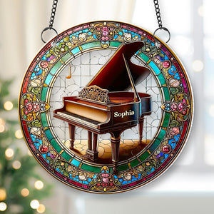 Personalized Gifts For Music Lovers, Piano Suncatcher Ornament 03ACDT040924 - Ornament - GoDuckee