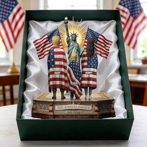 250th Anniversary Patriotic Family Plaque – Personalized Gift For Family 04PATN100326 - Shaped Plaques - GoDuckee