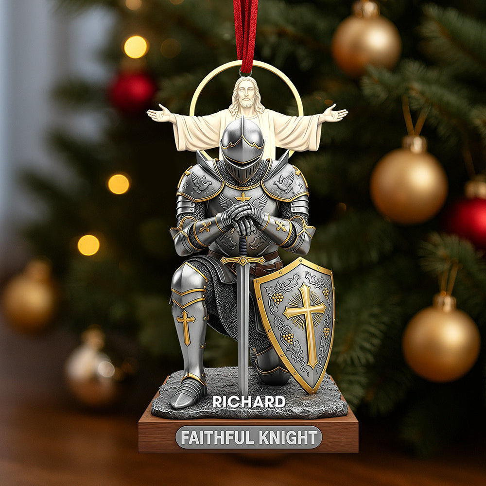 Faithful Knight Christmas Ornament– Personalized Gifts for Christian 04huqn120925 - Ornament - GoDuckee