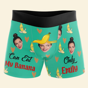 Custom Photo Gifts For Men Boxer Eat Banana 05XQMH080824 - Boxer Briefs - GoDuckee