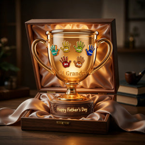 Best Dad Trophy Acrylic Light Box - Personalized Gifts For Father 02palu160426 - Light Box - GoDuckee