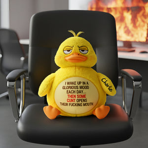 Grumpy Duck Shaped Pillow - Personalized Gifts For Officers 06TOLU151125 - Pillow - GoDuckee