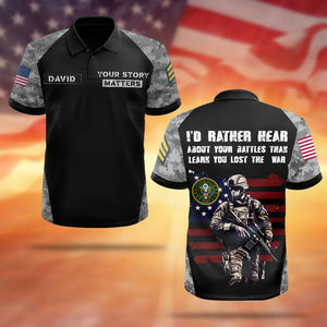 Personalized Gifts For Veteran 3D Polo Shirt 01DGMH190724 - AOP Products - GoDuckee