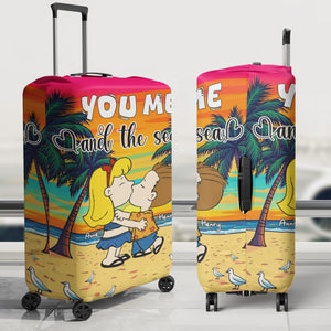 Personalized Gifts For Couple Luggage Cover You Me And The Sea 03XQLU191224HG - Luggage Covers - GoDuckee