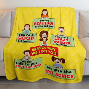 Personalized Gifts For Mom Blanket - Reason Why We Love You 02TOLU100325HG - Blanket - GoDuckee