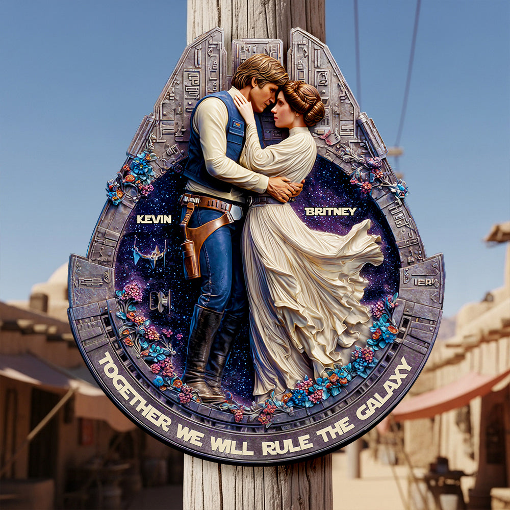 Galaxy Couple Lover Wood Sign Personalized Gifts For Couple 01TGDT030625 - Wood Sign - GoDuckee